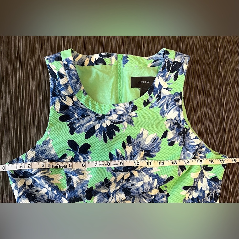 J. Crew Floral Fit and Flare Sleeveless Dress Size 8 - Picture 6 of 10